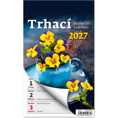 nástěnný týdenní trhací A5, Týždenný trhací A5 14,6cm x 2 2027