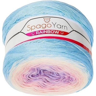 BELLATEX SpagoYarn Rainbow 250 g - 13 fialová, růžová, modrá – Zboží Mobilmania