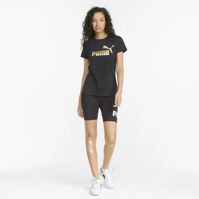 PUMA ESS+ METALLIC LOGO TEE 848303-51 BLACK