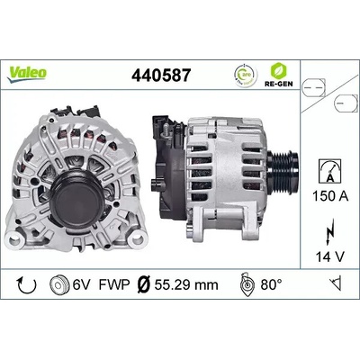 VALEO Alternátor VALEO RE-GEN REMANUFACTURED VA 440587