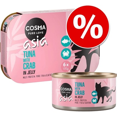 Cosma Asia v želé tuniak s krabím mäsom 6 x 170 g