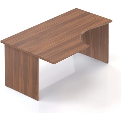 Lenza Ergonomický stůl Visio 160 x 100 cm, levý, ořech