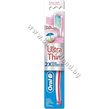 Oral-B Четка за зъби Oral-B UltraThin Pro Gum Care Extra Soft, p/n OB-0100400 - Четка за чувствителни зъби с ултра тънки влакънца (OB-0100400)