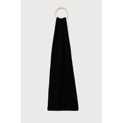 Armani Exchange Памучен шал Armani Exchange в черно с изчистен дизайн (954602.2F300)