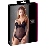 Cottelli Collection - дамско боди - регулируемо - кадифе - черно - 80C/M