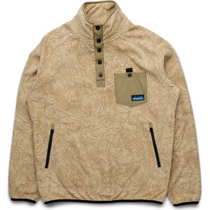 KAVU Мъжки поларен пуловер KAVU Teannaway Fleece jumper - Terrain Topo (005-6605-0712)