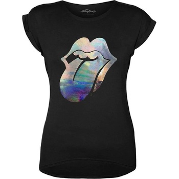 Image 1 of The Rolling Stones Foil Tongue Black L Дамски Риза (RSBLKTS02LB03)