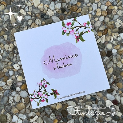 Atelier Fantazie - Dárková kartička - Mamince s láskou