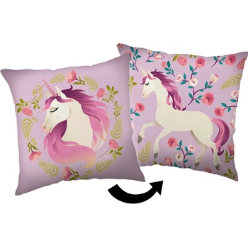 Jerry Fabrics Vankúš Jednorožec flowers 40x40
