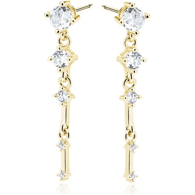 Olivie strieborné visiace náušnice GOLD 8460