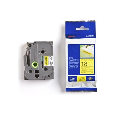 páska BROTHER TZS641 čierne písmo, žltá páska extra lepivá ADHESIVE Tape (18mm) (TZES641)