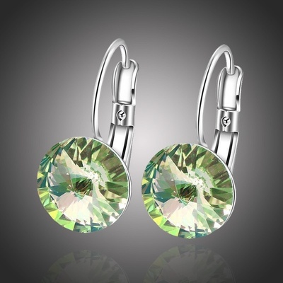 Sisi Jewelry náušnice Swarovski Elements Amanda Emerald E-ER0574(6) Zelená