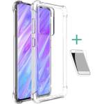 IMAK Samsung S20 Ultra 5G IMAK силиконов калъф за телефон, устойчив на удари, с въздушни възглавници по ъглите + фолио за екрана, ПРОЗРАЧЕН (GP-96119)