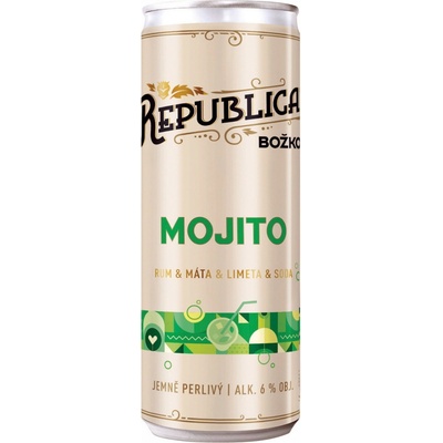 Republica Mojito Rum Máta Limetka Soda 6% 0,25 ml (plech) – Zboží Dáma