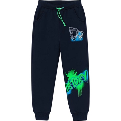 Kugo chlapecké teplejší tepláky tm.modré GM9793