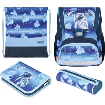 Herlitz Ученически комплект с чанта-раница Loop Plus, заредена, Cosmic Explorer - Herlitz