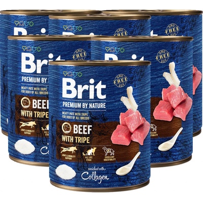 Brit Premium by Nature Beef with Tripes 6 x 800 g