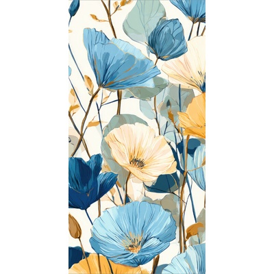 Takoy Panel na ušití rychleschnoucí osušky 80x160 modrá zahrada
