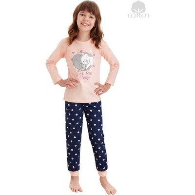 Dívčí pyžamo Elza Taro meruňka