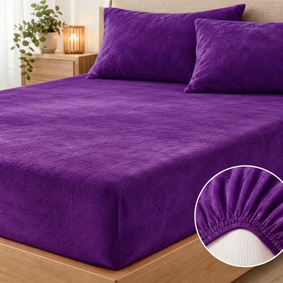 Top textil Prostěradlo mikroplyš Fialové 180x200