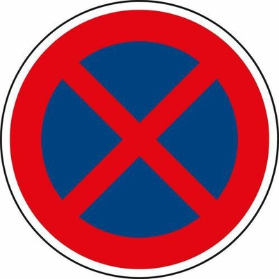 Dopravní značka Zákaz zastavení (B28)