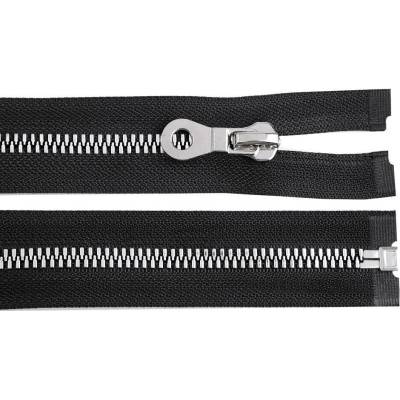 Prima-obchod Kostěný zip, imitace kovu No 8 délka 60 cm bundový, barva 322 černá