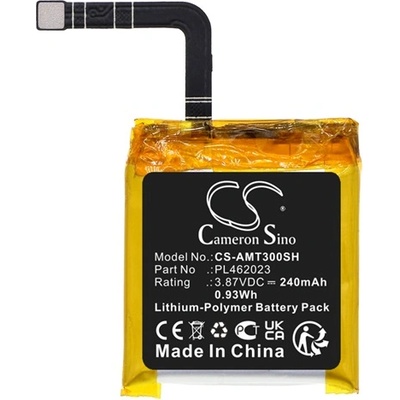 Cameron Sino Amazfit GTS 3 CAMERON SINO Li-Polymer батерия 3, съвместима с Amazfit PL462023, ЧЕРНА CS-AMT300SH (CS-AMT300SH)