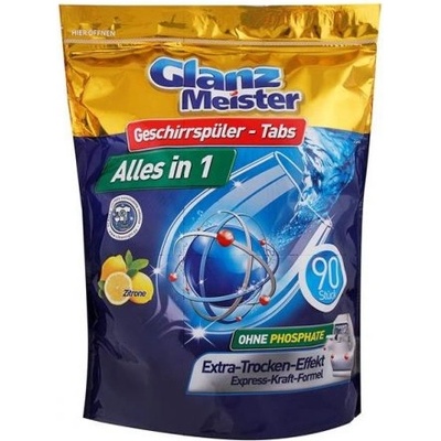 Glanz Таблетки за съдомиялна Glanz Meister 90бр - Лимон