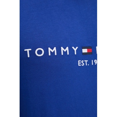 Tommy Hilfiger Памучна тениска Tommy Hilfiger в синьо с апликация (MW0MW11797)