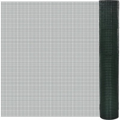 vidaXL Pletivo ke kurníku pozinkované PVC vrstva 25 x 1 m zelené