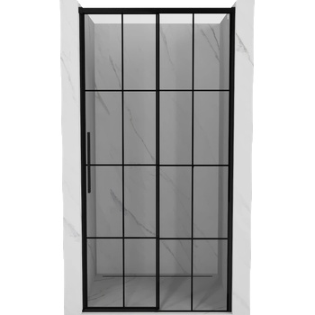 Mexen Rox плъзгащи десни душ врати 115 см, черна решетка, черно - 8C2-115-000-70-77-P (8C2-115-000-70-77-P)