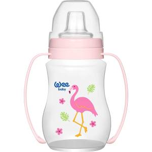 Wee Baby Неразливаща чаша с дръжки Wee Baby - Розова, 250 ml (754) - baby