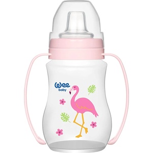 Wee Baby Неразливаща чаша с дръжки Wee Baby - Розова, 250 ml (754) - baby