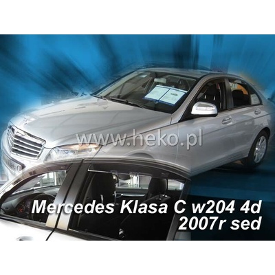 Deflektory Mercedes Class C W204 Sedan 2007-2014 predné + zadné