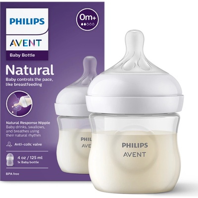 Avent kojenecká láhev Natural Response transparentní 125 ml – Sleviste.cz