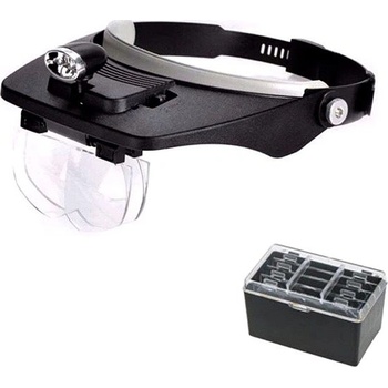 Verk 09015 Náhlavní lupa s LED osvětlením 1,2x 1,8x 2,5x 3,5x