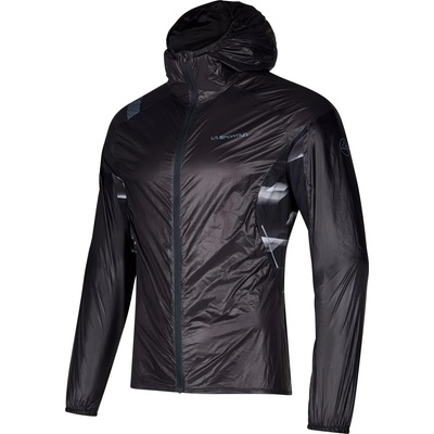 La Sportiva Мъжко яке за бягане La sportiva Blizzard Windbreaker Jacket Running jacket - Carbon / Black (028-0402-0211)