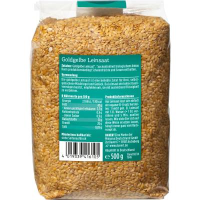 Davert Bio zlatavé lněné semínko 500 g