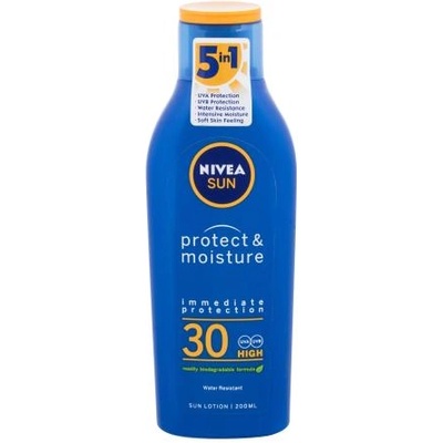 Nivea Sun Protect & Moisture SPF30 хидратиращ слънцезащитен лосион 200 ml