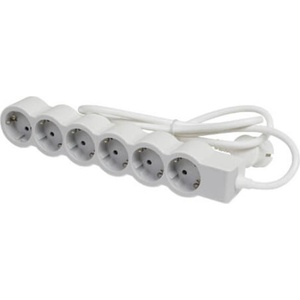 Legrand Разклонител LEGRAND, 6×2P+E, с кабел 3 m, бял (M011079)