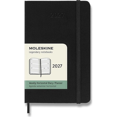 Moleskine A6 týdenní 2027 černý