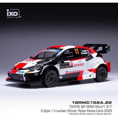 IXO Toyota GR Yaris Rally1 Rallye Monte-Carlo 2023 17 Ogier Landais 1:18
