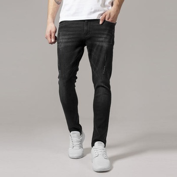 Urban Classics Skinny Ripped stretch Denim pants black washed