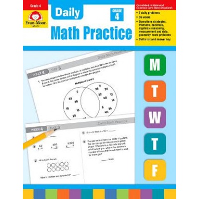 Daily Common Core Math Practice, Grade 4 | Wes Tuttle, Evan-Moor Educational Publishers, Marilyn Evans