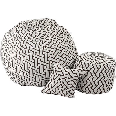 PUFRELAX Комплект Барбарон с табуретка за крака и декоративна възглавница 500л. Matusalem, Zappity Brown, Перящ се калъф, Подходящ за деца, Пълнеж с микс от мемори пяна и дунапрен, Гама Premium (PUF-M-MOP-PT-ZAB)