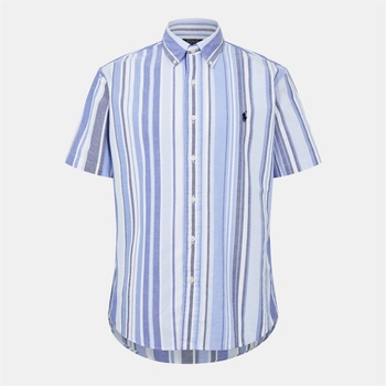 Ralph Lauren Custom Fit Striped Oxford Shirt - Blue Multi