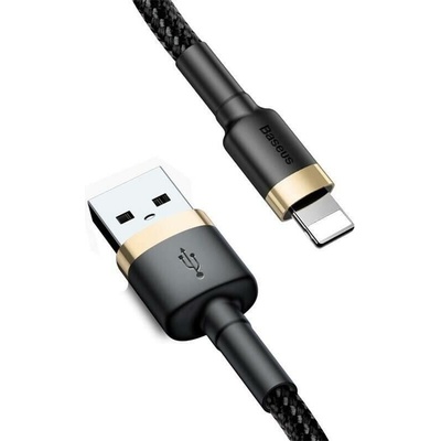 NONAME Baseus Cafule nabíjecí / datový kabel USB na Lightning 2,4A 3m, zlatá-černá