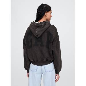GAP Crop суитшърт VintageSoft с лого GAP GAP | Cheren | ЖЕНИ | S