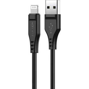 ACEFAST Кабел Acefast C3-02, MFI, USB към Lightning, 1.2 m, 2.4 A, черен (C3-02-A-L black)