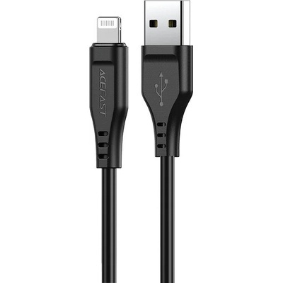ACEFAST Кабел Acefast C3-02, MFI, USB към Lightning, 1.2 m, 2.4 A, черен (C3-02-A-L black)